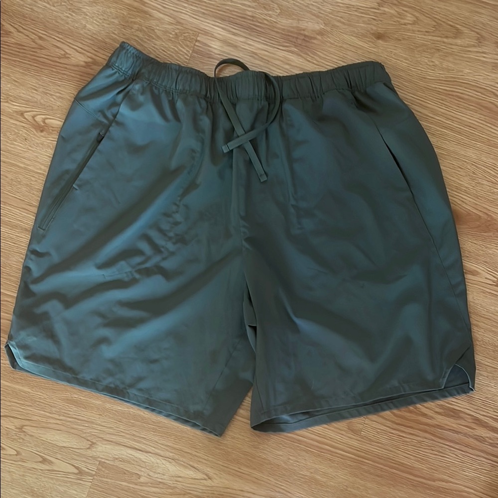 Men’s Large DSG Men's Athletic Shorts - muted olive, 8 “ inseam.